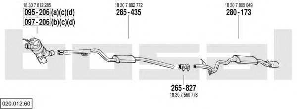 BOSAL 020.012.60 Exhaust System